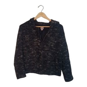 J.Jill Wool Blend Hooded Jacket